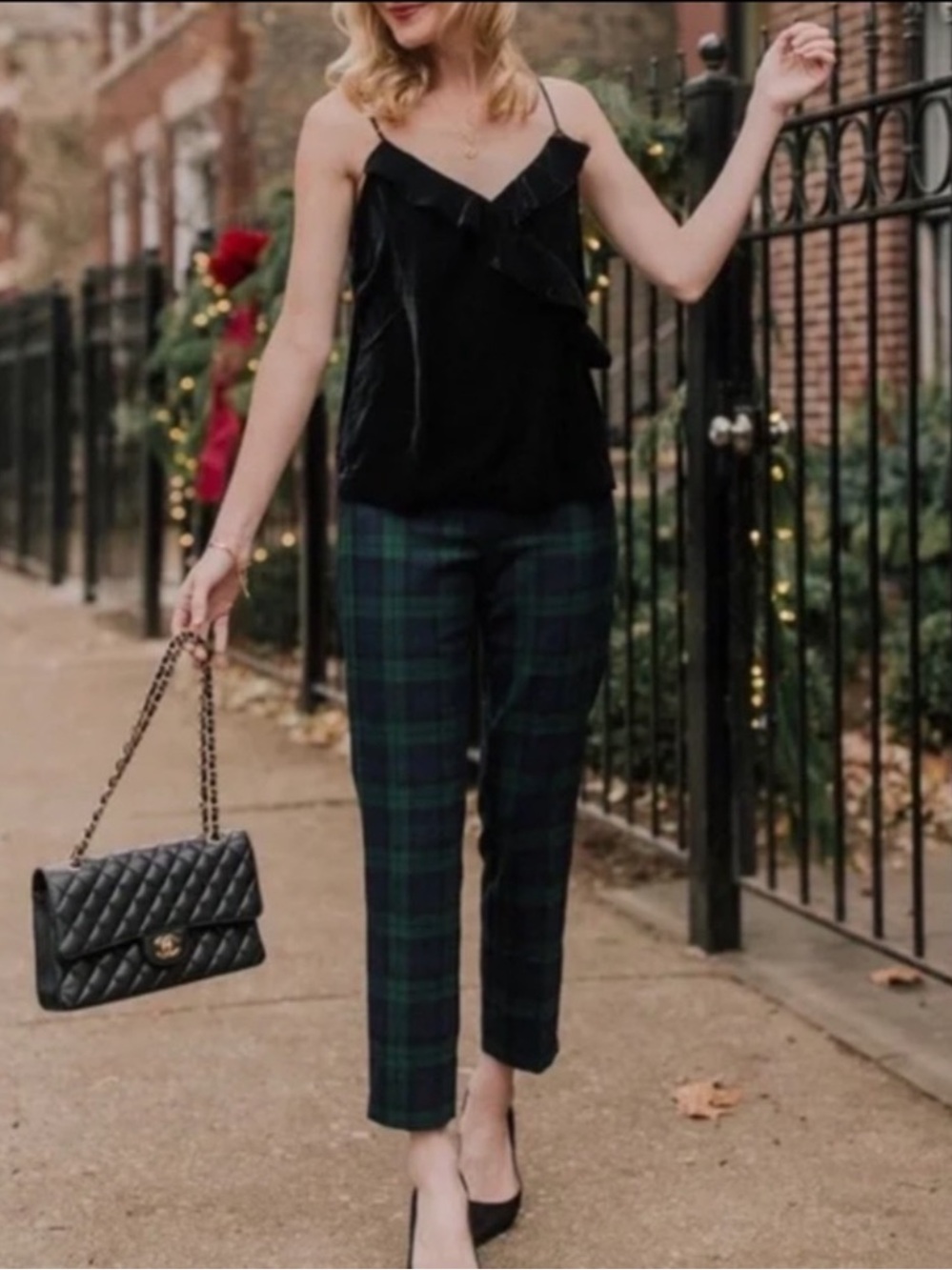 NWOT Ann Taylor Loft Marisa Tartan Plaid Ankle Pant